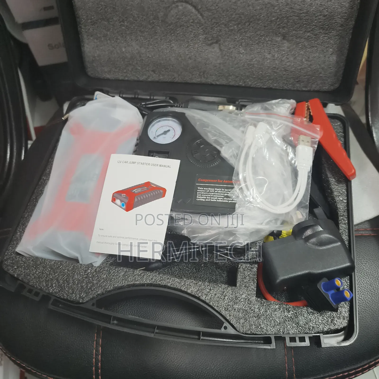 Jump Starter Kit 99800 Mah With Compressor and Jumpers