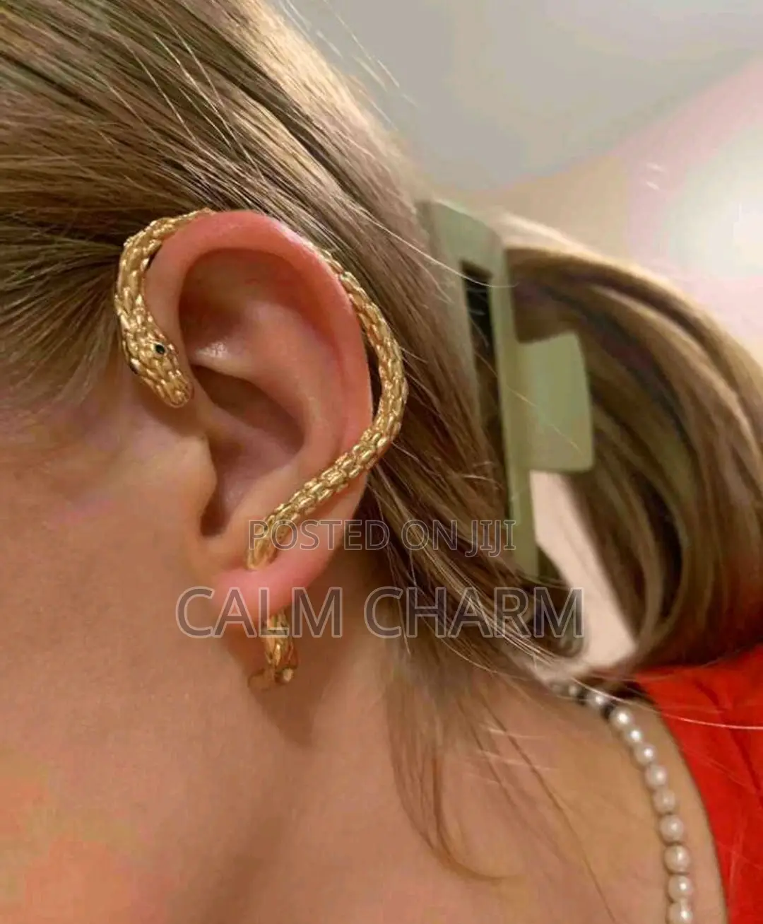 Elegant Snake Shaped Ear Cuff Earrings (Pair) Piercing Required