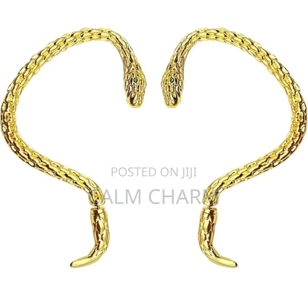 Elegant Snake Shaped Ear Cuff Earrings (Pair) Piercing Required