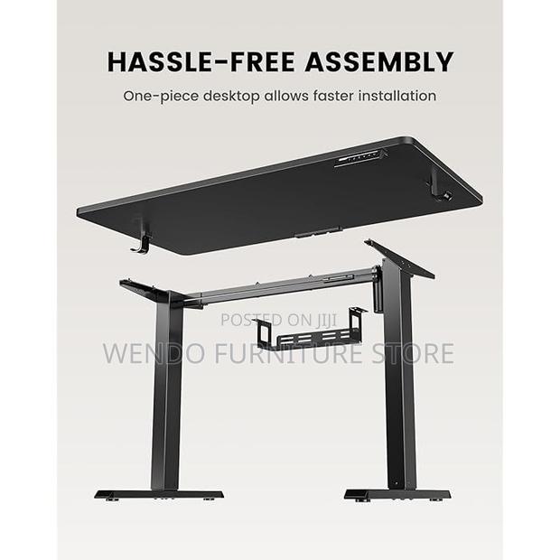 Office Desk; 140cm Electric Adjustable Office Computer Desk - thumbnail 2