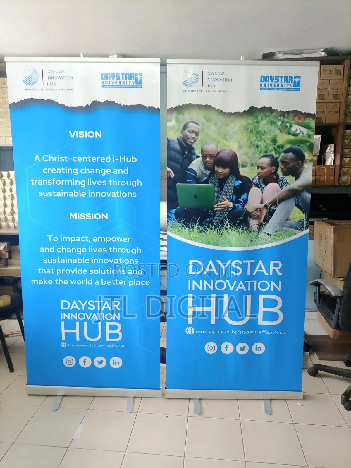 Satin Material Rollup Banners