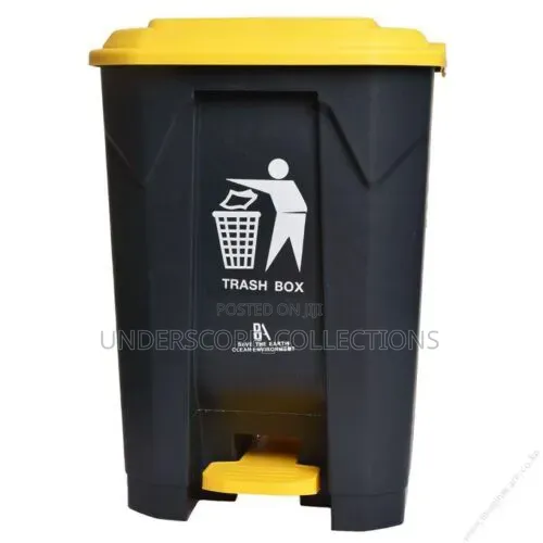 87-Liter Gray Pedal Dustbin