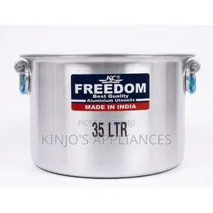 Freedom Heavy Duty Aluminum Sufuria With Handle And Lid 35lts
