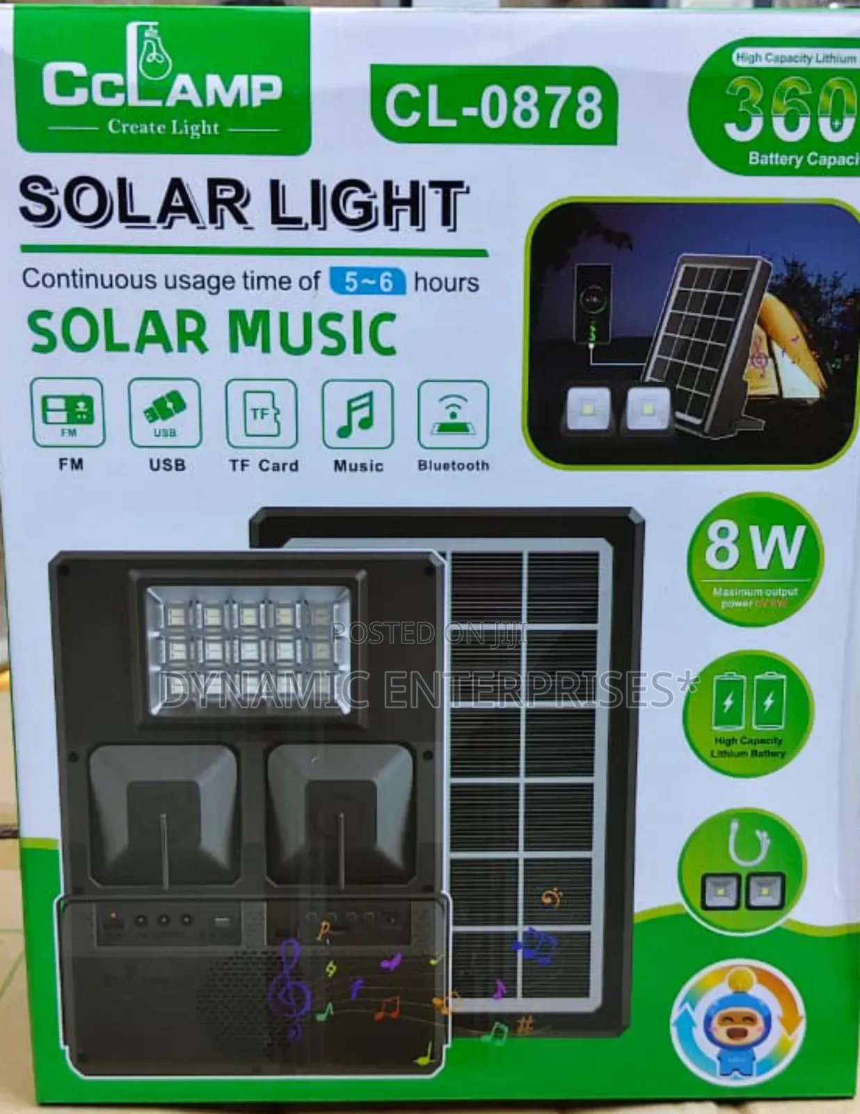 *Cclamp Cl-0878 Solar Lighting Music System*