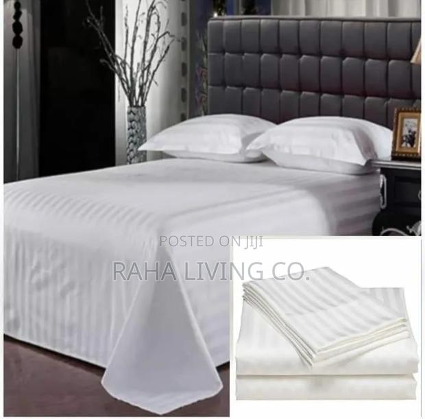 Hotel Quality Striped Bedsheet Set | 4 PCS | All Sizes - thumbnail 4