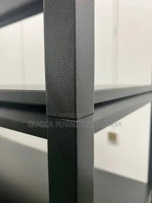 Adjustable Blak Metallic Filling Rack.