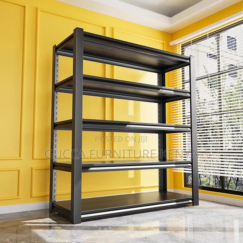 Adjustable Blak Metallic Filling Rack.
