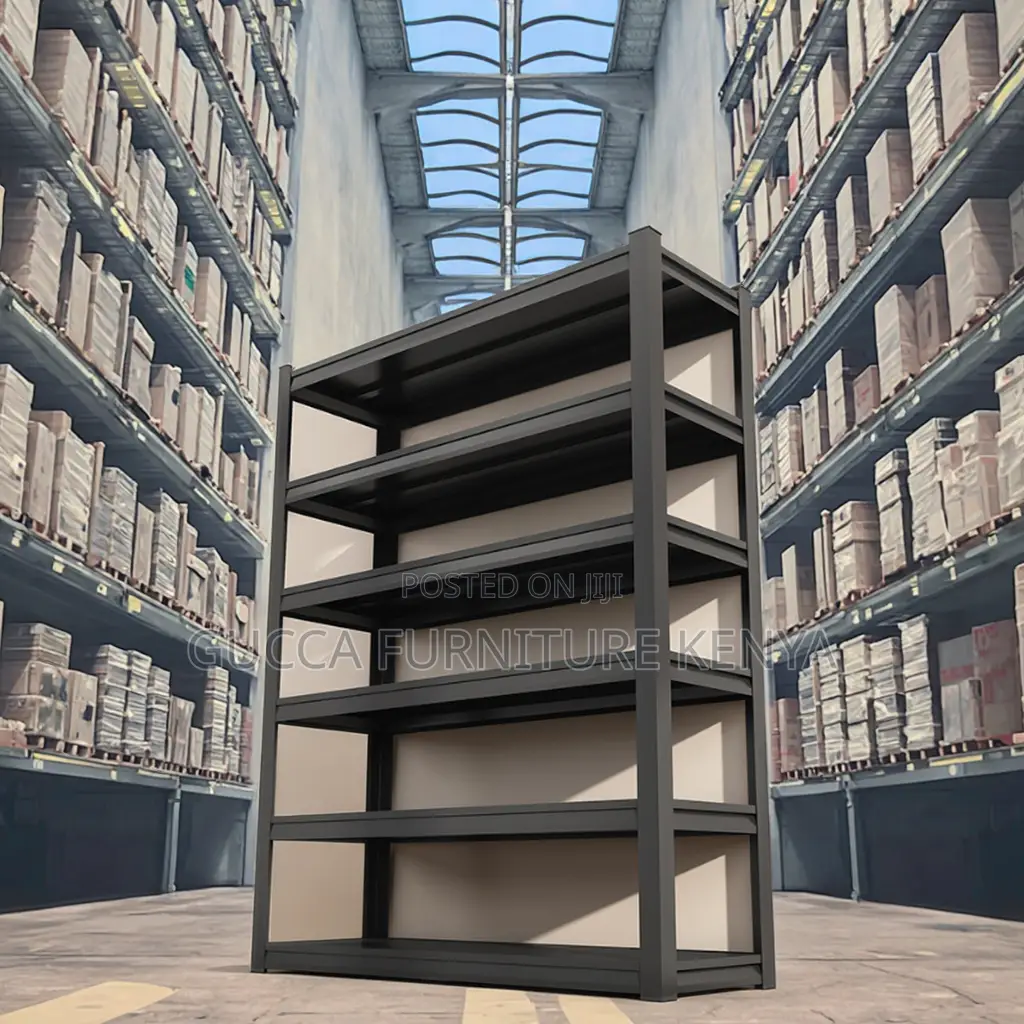 Adjustable Blak Metallic Filling Rack.