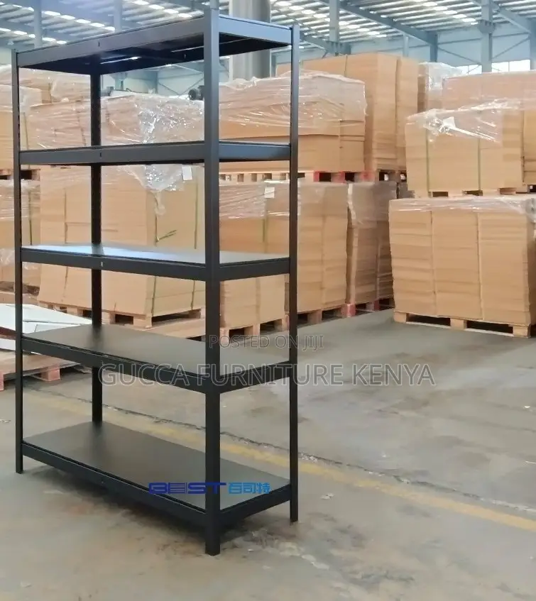 Adjustable Blak Metallic Filling Rack.