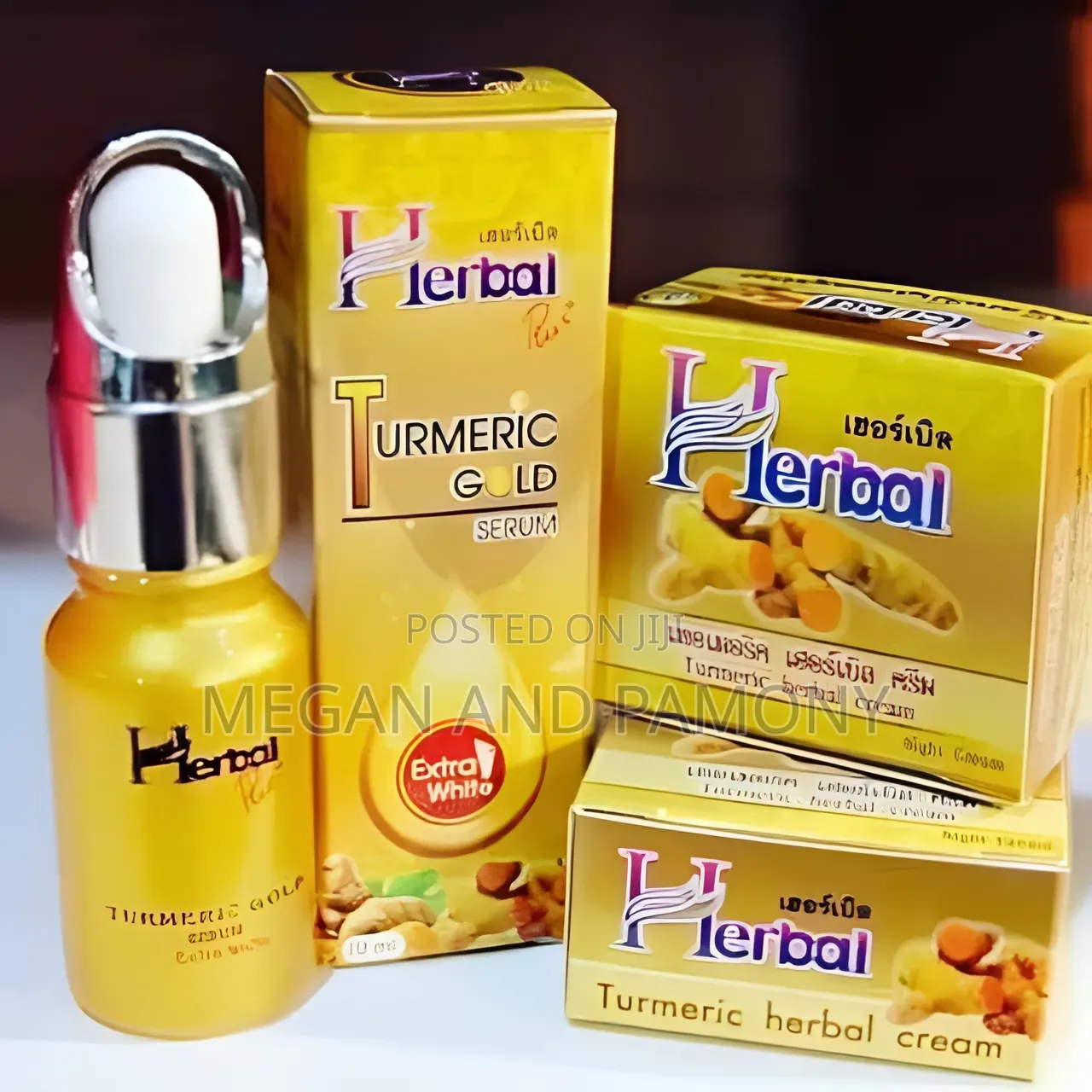 Herbal Gold Tumeric Serum And Cream