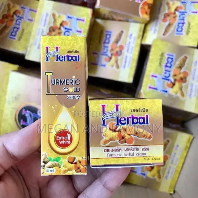 Herbal Gold Tumeric Serum And Cream