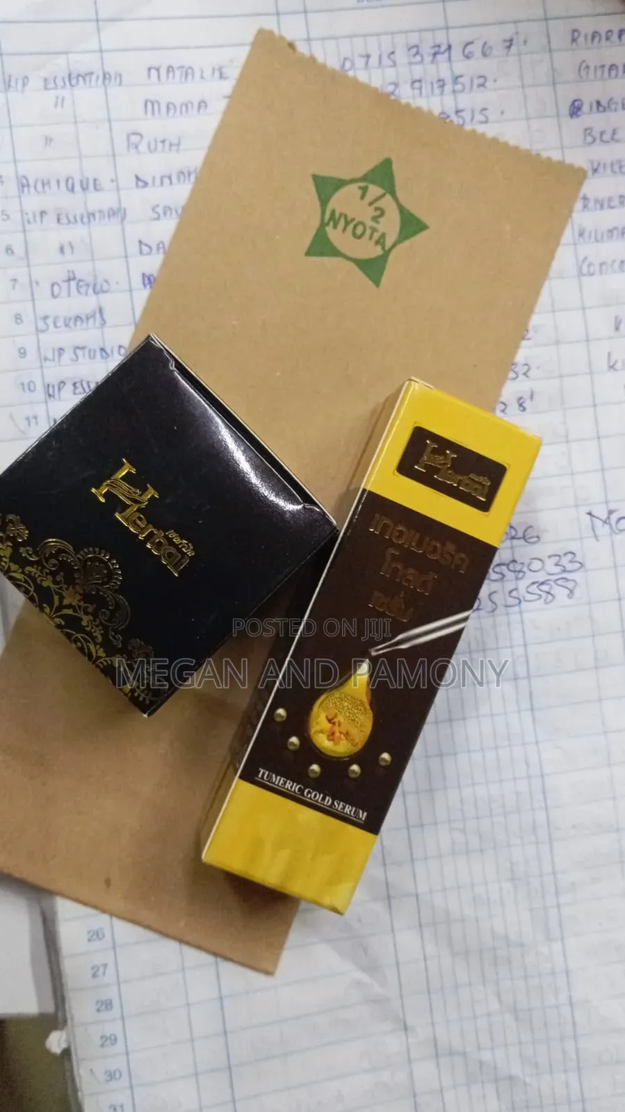 Herbal Gold Tumeric Serum And Cream