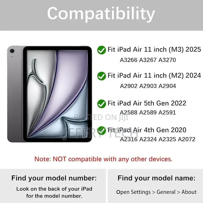 Org Case for iPad Air 11-Inch M3 (2025) / M2 (2024), Air 5th Generatio