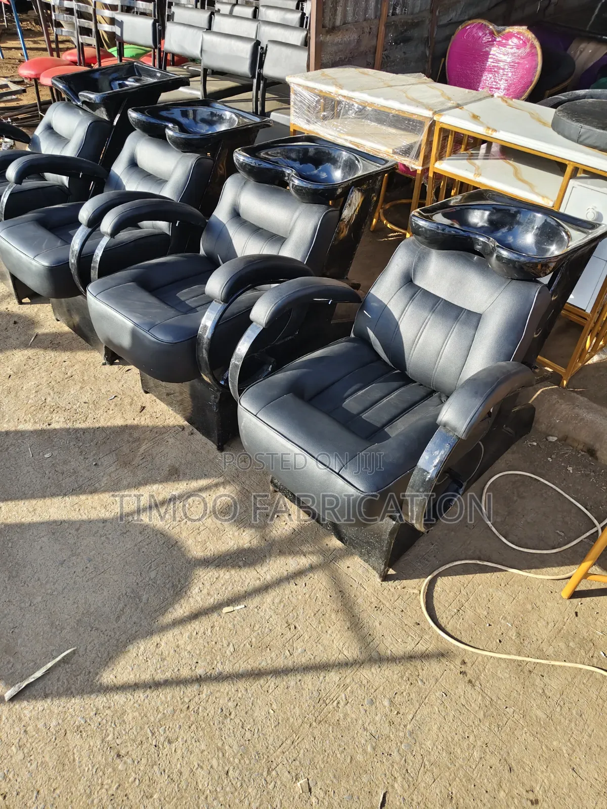 Salon Washing Sink Seats With Basins