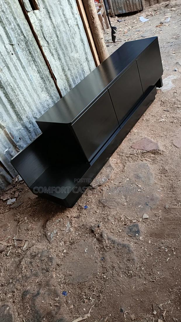 Black Tv Stand Showcase 6ft Long