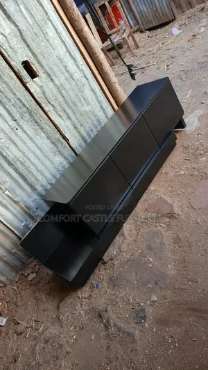 Black Tv Stand Showcase 6ft Long