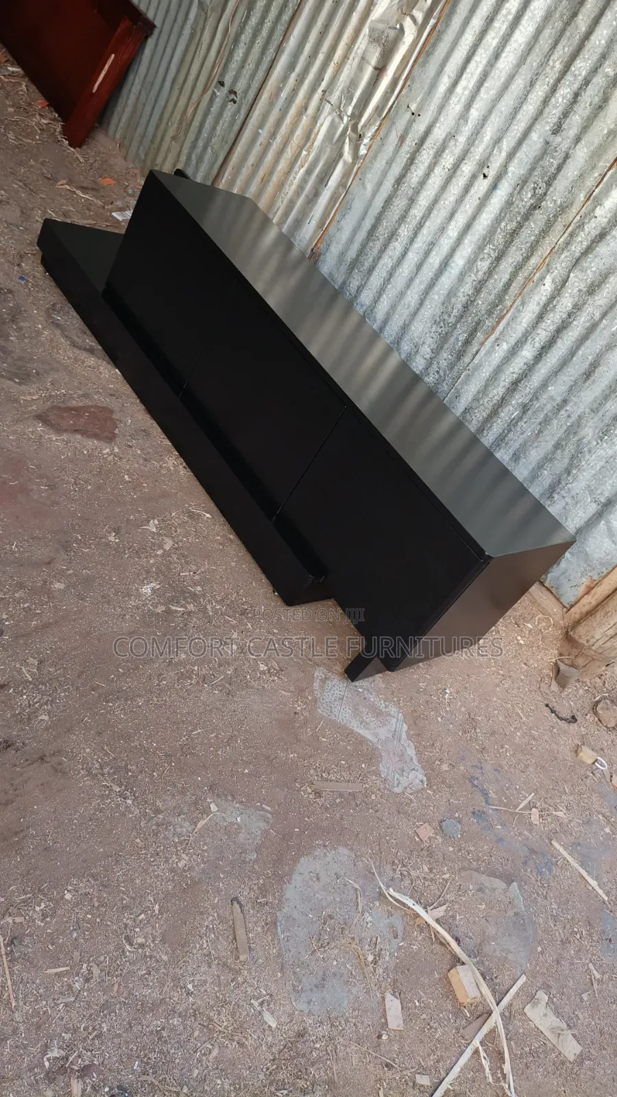 Black Tv Stand Showcase 6ft Long
