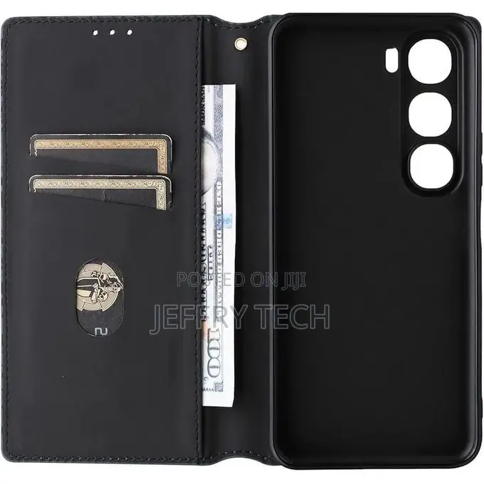 Flip Leather Wallet Cover With 6 Card Slots Kickstand Magnetic for Viv