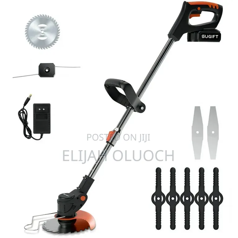 Rechargeable 2 Battery 9 Blades Lawn Lower Grass N Bush Cutter