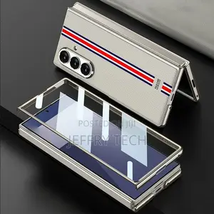Carbon Fiber Samsung Galaxy Z Fold 7 Pu Leather Case With Built-in SCR
