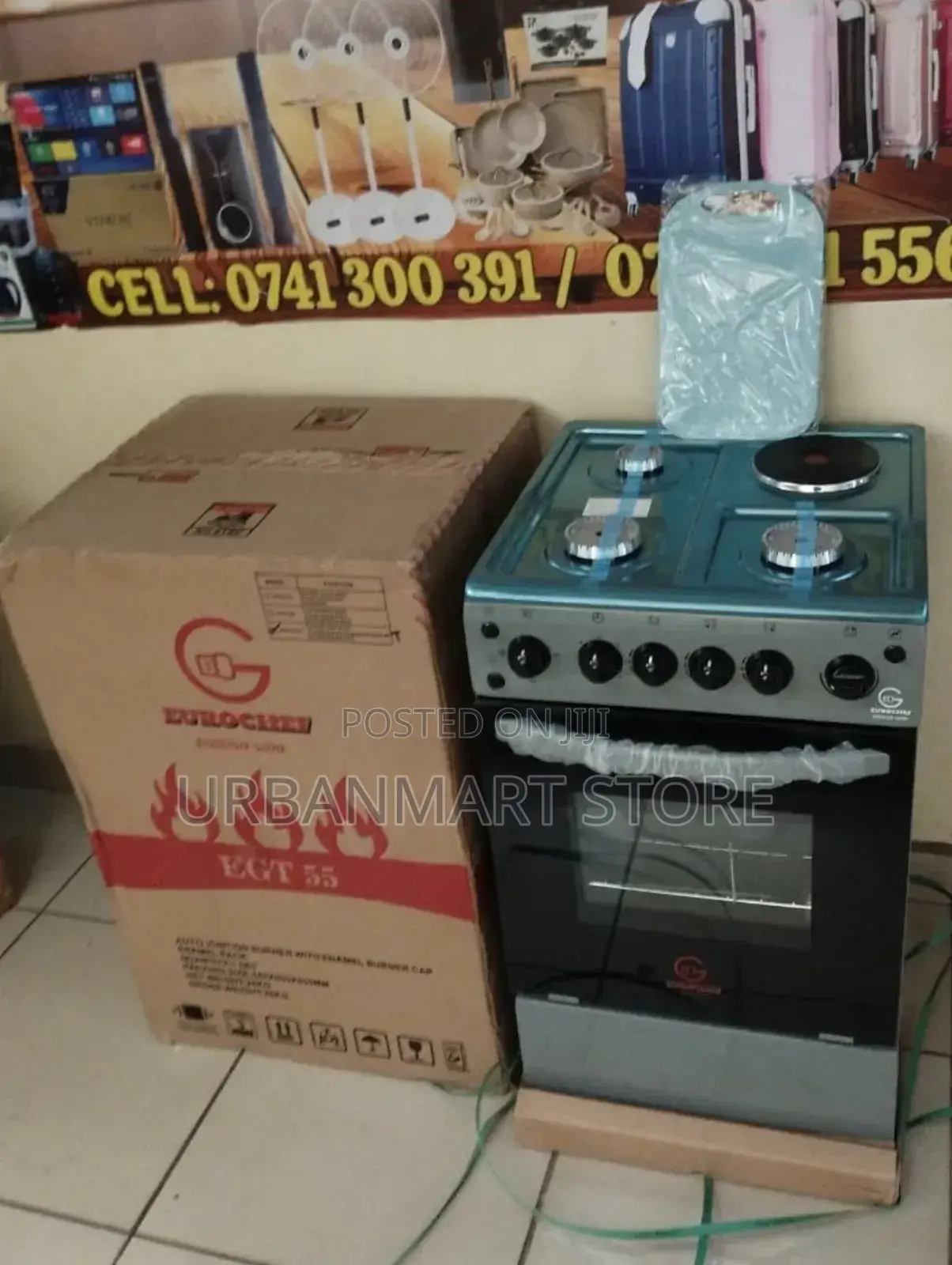 Eurochef 3+1 Standing Gas Cooker Electric Oven 50x55