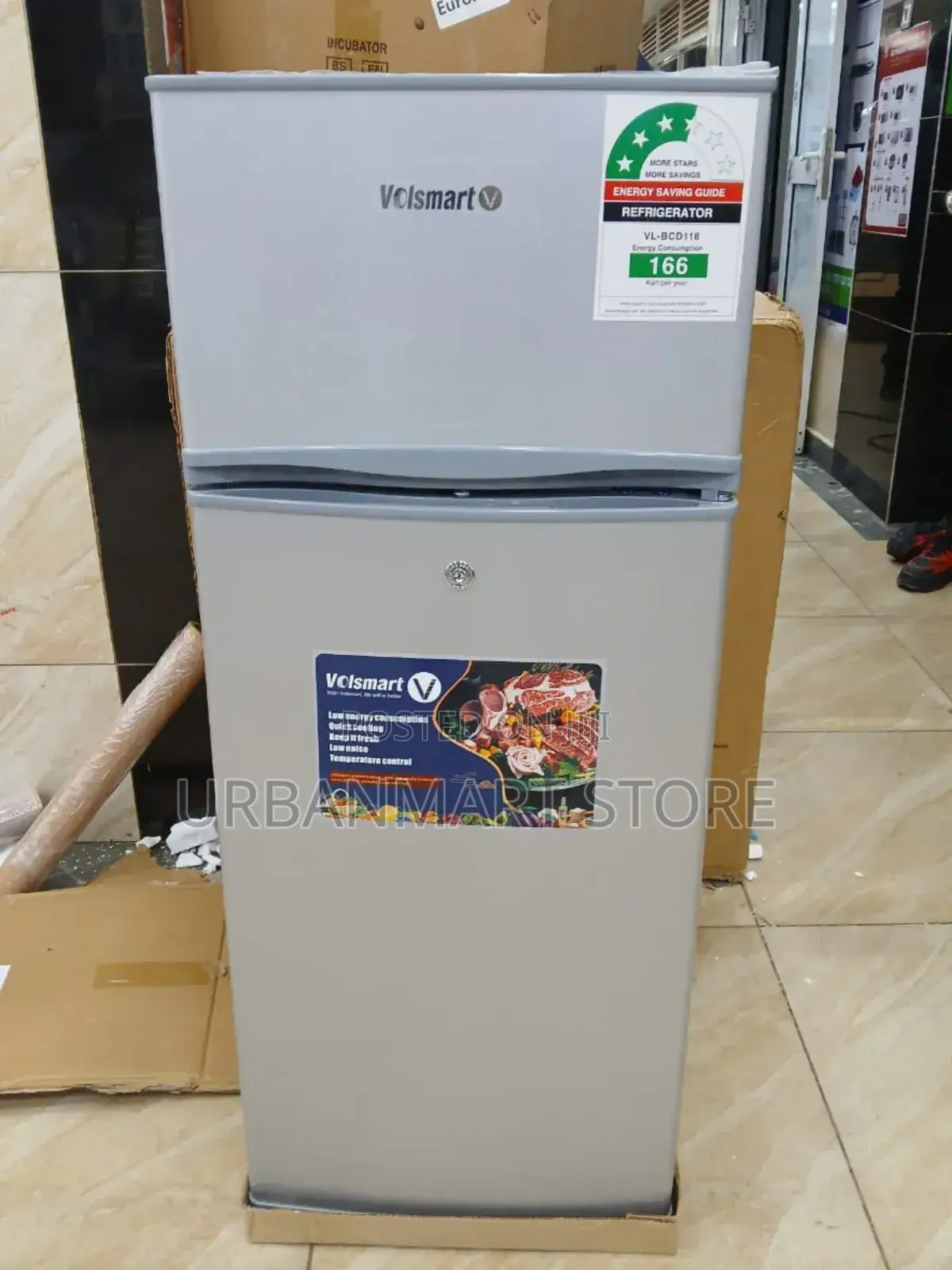 Volsmart 138 Litres Double Door Fridge Low Power Consumption