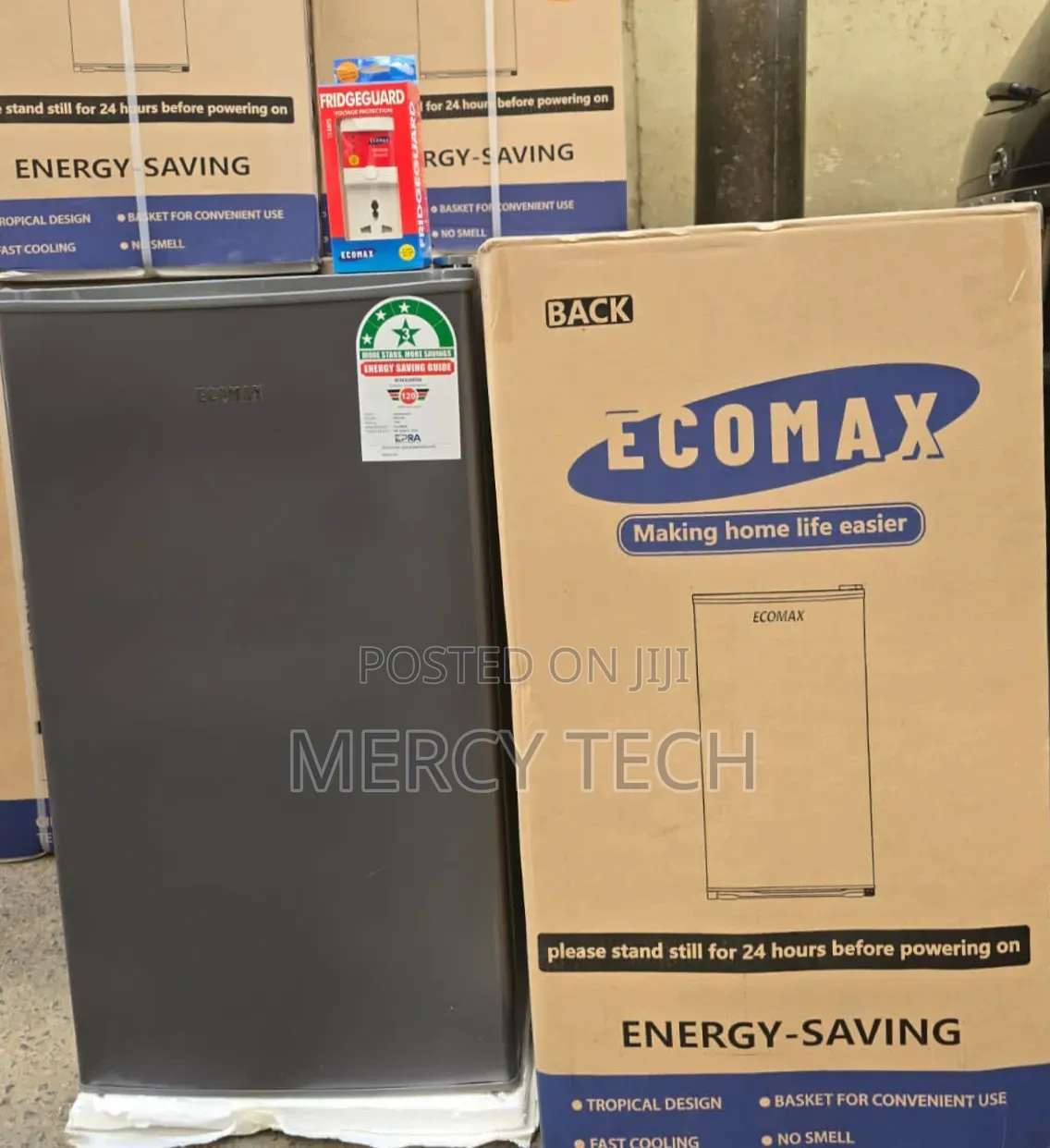 Ecomax 90l Single Door Refrigerator Dark Silver (With Free Guard)