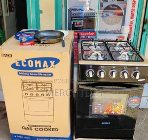Ecomax 4-Gas Cooker With Electric Oven 50x55cm