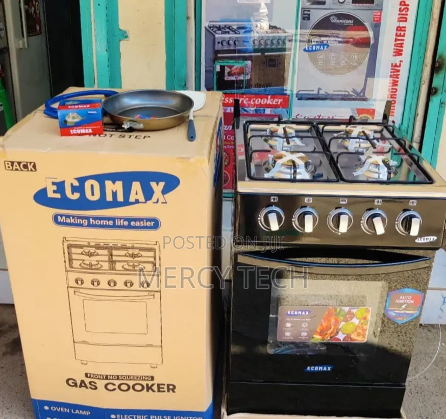 Ecomax 4-Gas Cooker With Electric Oven 50x55cm