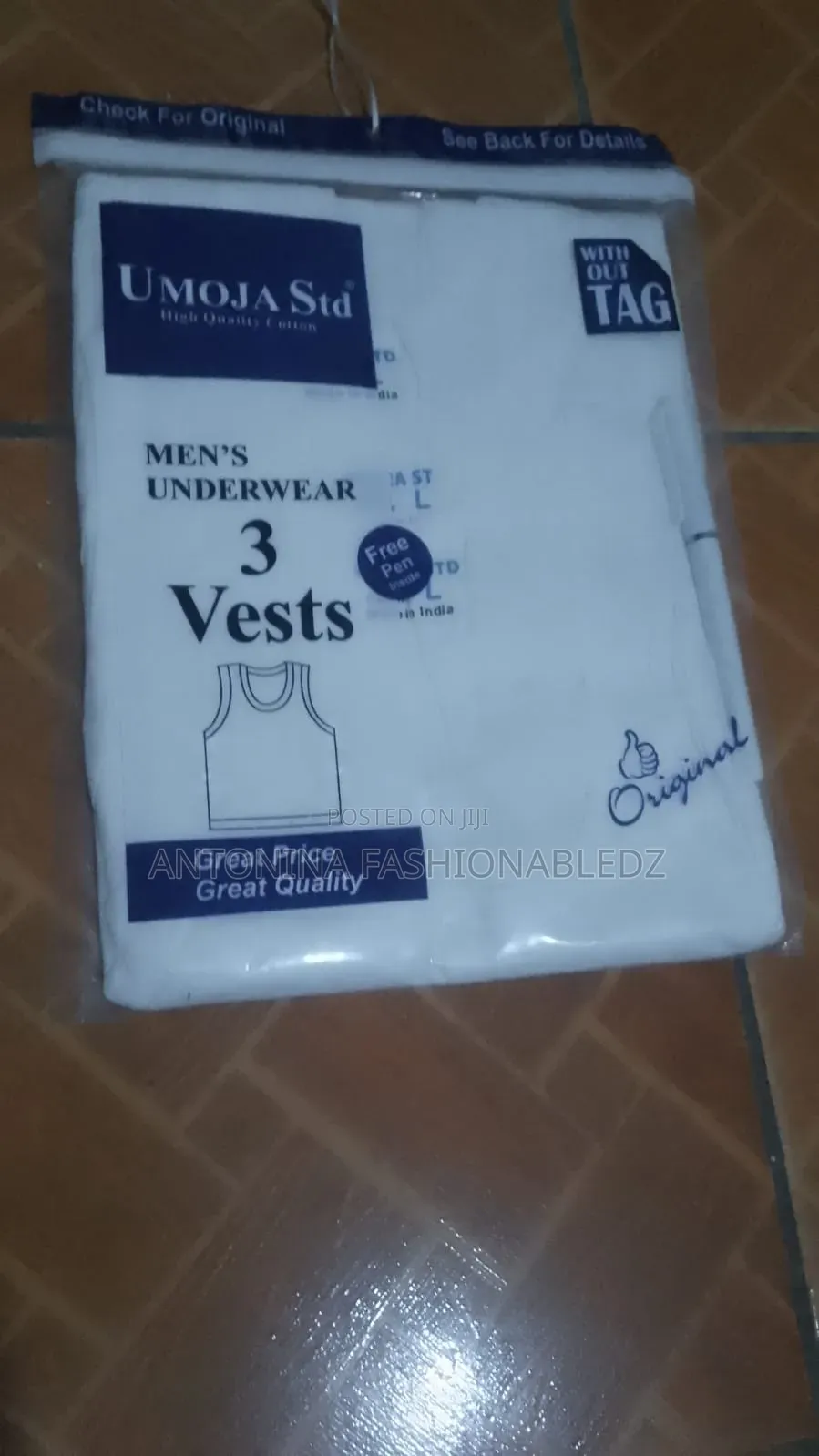 3pcs Vest Pure Cotton