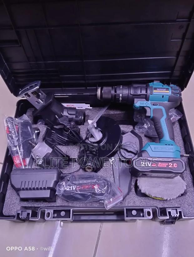 Royce 21v Brushless Cordless Drill Combo Kit_ Impact Driver Grinder