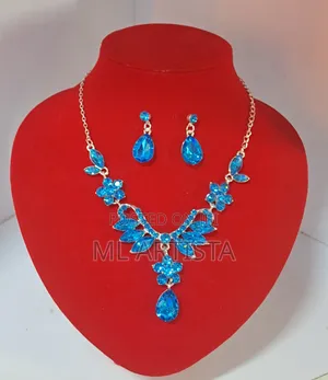 Fancy Wedding Jewellery Set. Necklace, Earrings