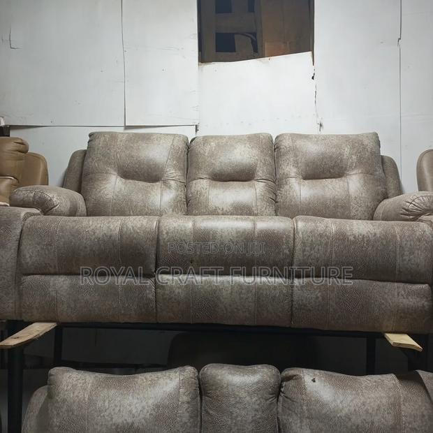 Luxury Semi-Recliner Sofa Set - Premium Grey Fabric - thumbnail 10
