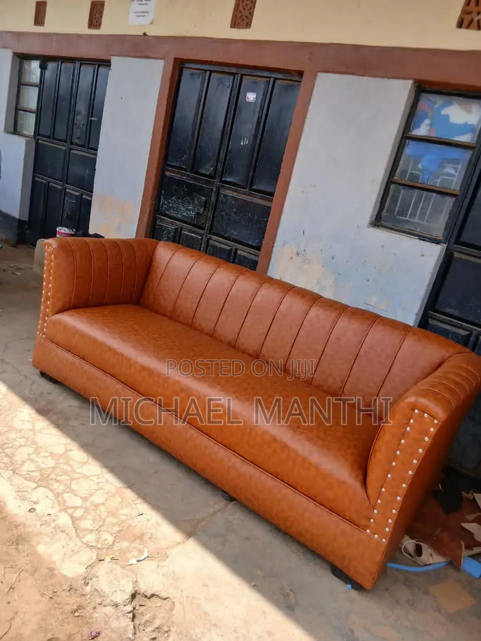Leather Stripes Sofa