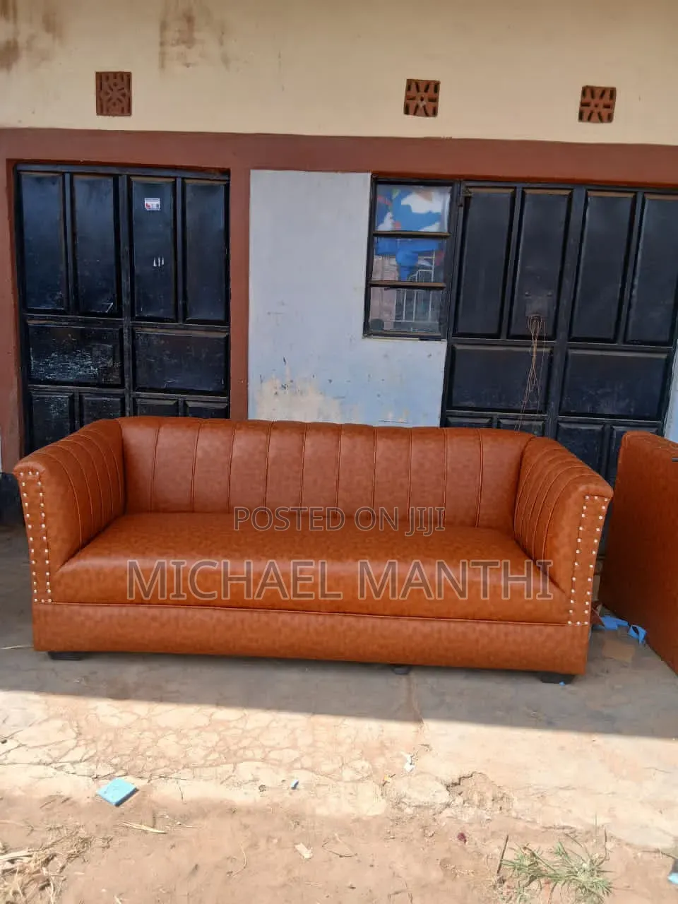 Leather Stripes Sofa