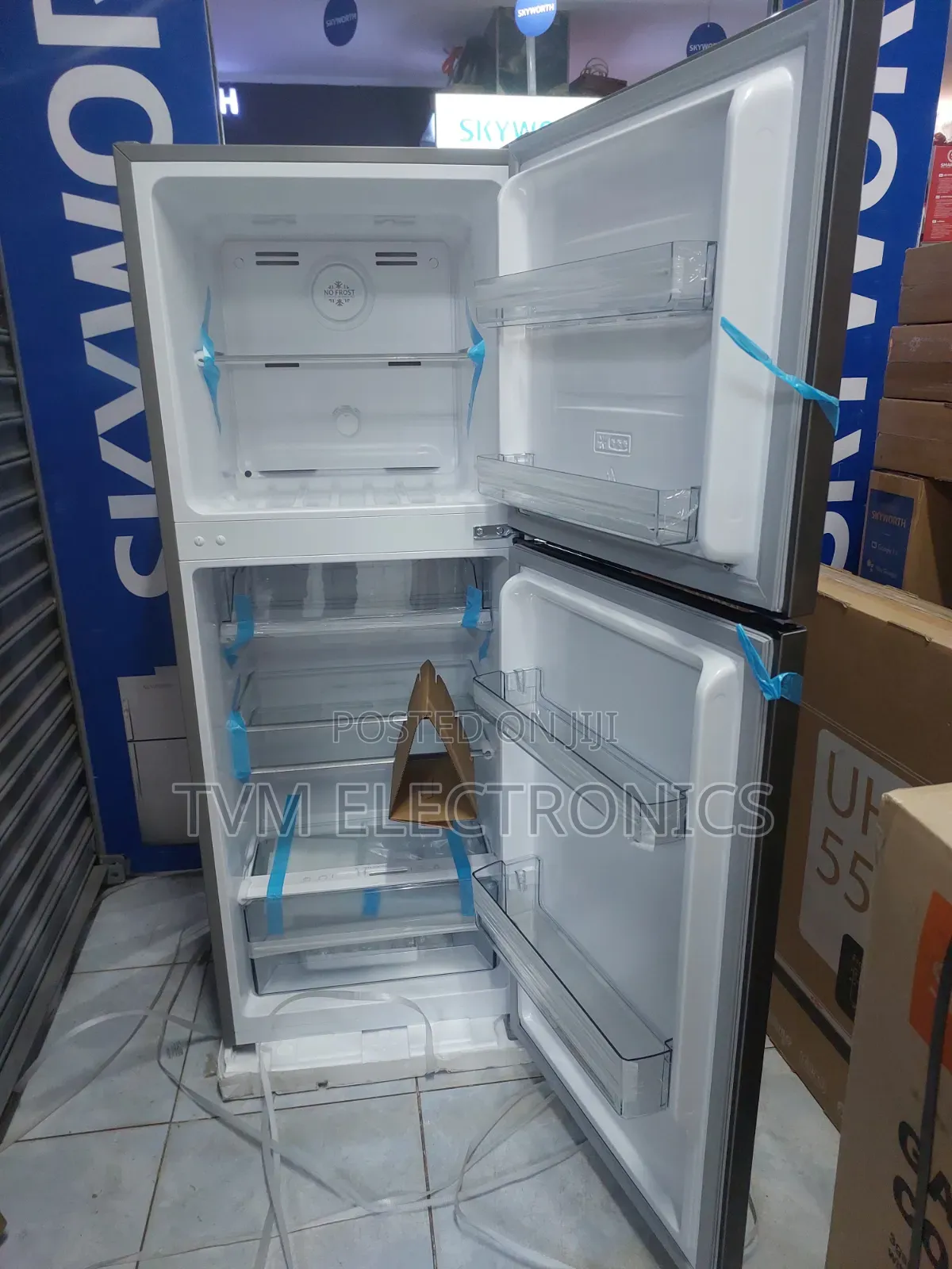 Mika Fridge, 197l, 2 Door Top Mount Freezer, No Frost (Mrnf197xlb)