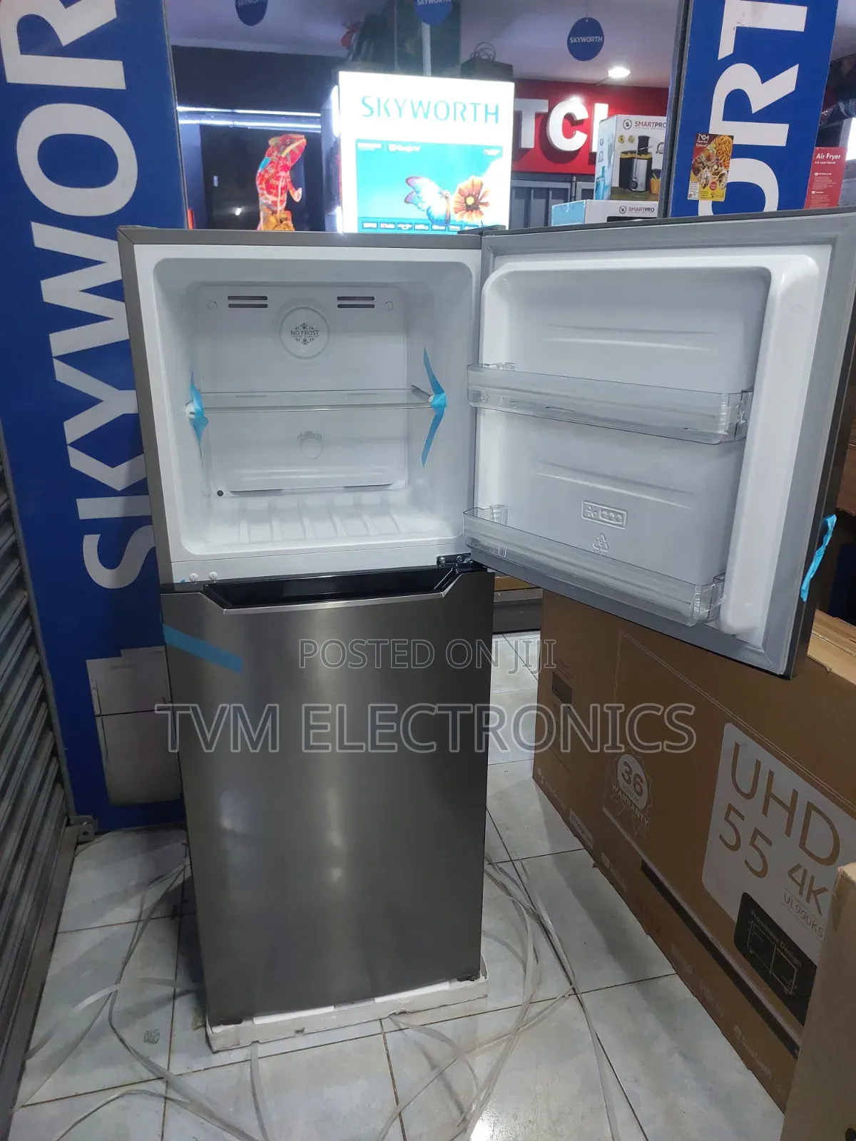 Mika Fridge, 197l, 2 Door Top Mount Freezer, No Frost (Mrnf197xlb)