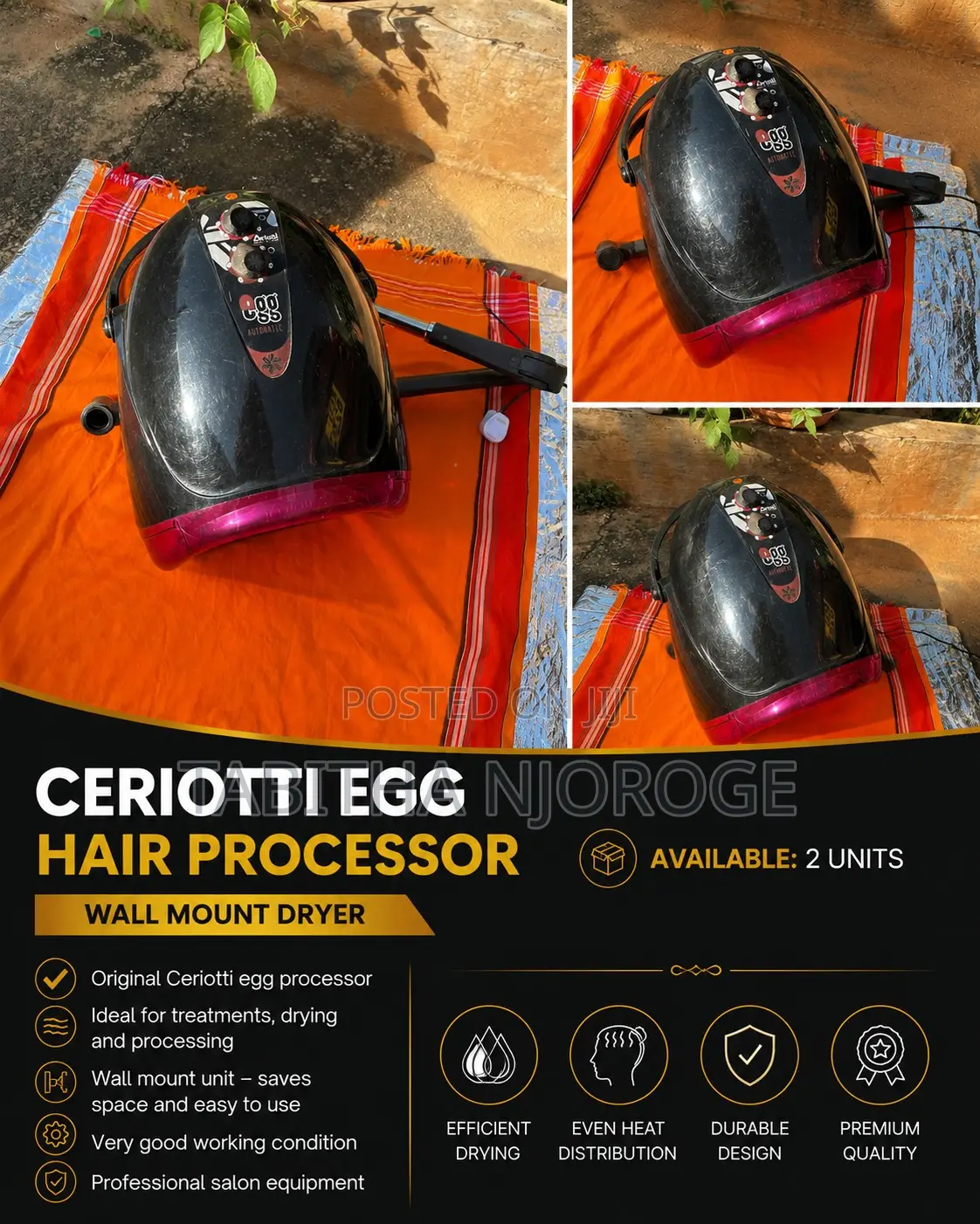 Ceriotti Egg Hair Processor (Wall-Mounted)
