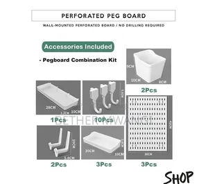 Perforated Peg Board Wall Mount Kit