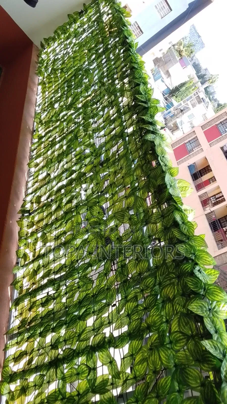 Beautiful Watermelon Shade Balcony Privacy Fence Artificial Flowers