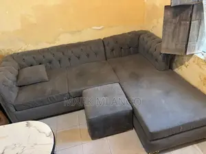 Black L-Shaped Sofa