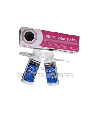 Minoxidil Kirkland Topical Solution 60ml 2 PCS + Derma Roller 0.5mm