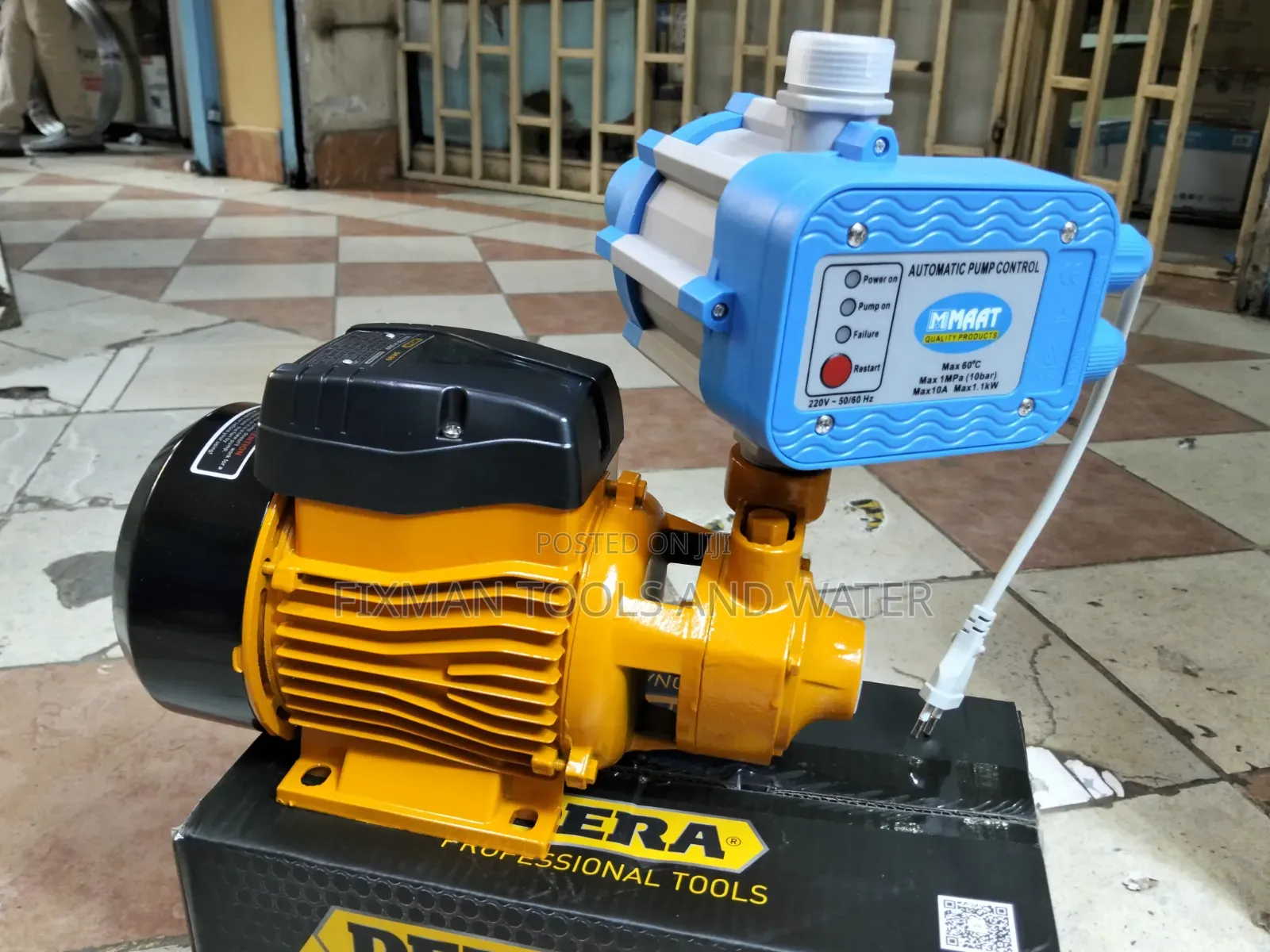 High Pressure Dera Water Pump + Pressure Control Switch 750w 75m