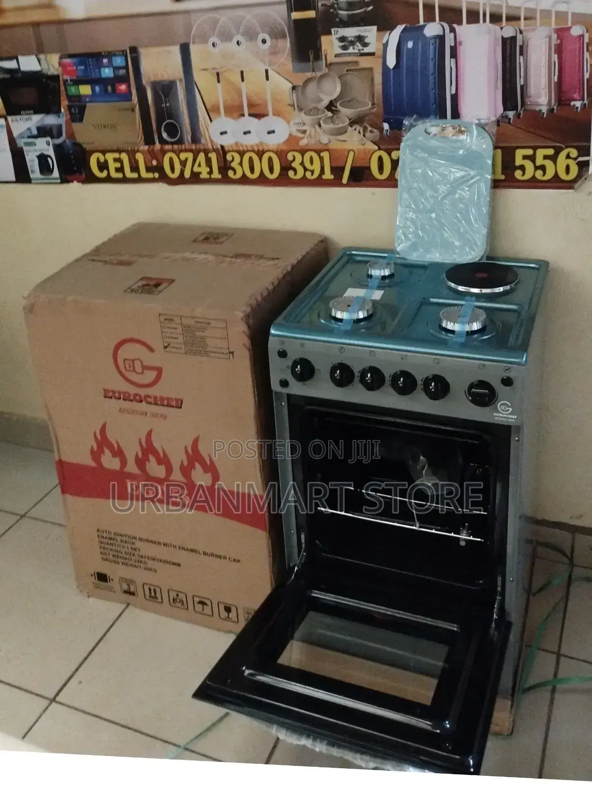 Eurochef 3+1 Stand Cooker With Electric Oven Free Board