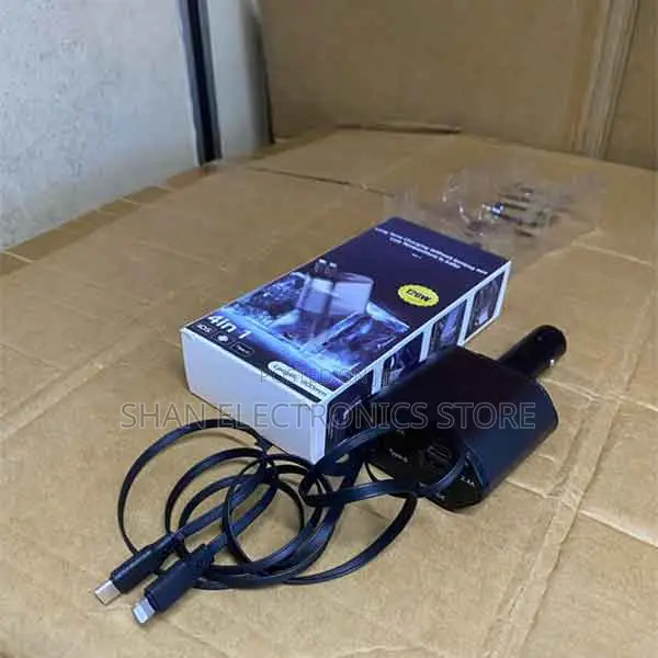 Pd and Qc 1.0/2.0 Car Charger 120w 4in1 Fast Charging Charger