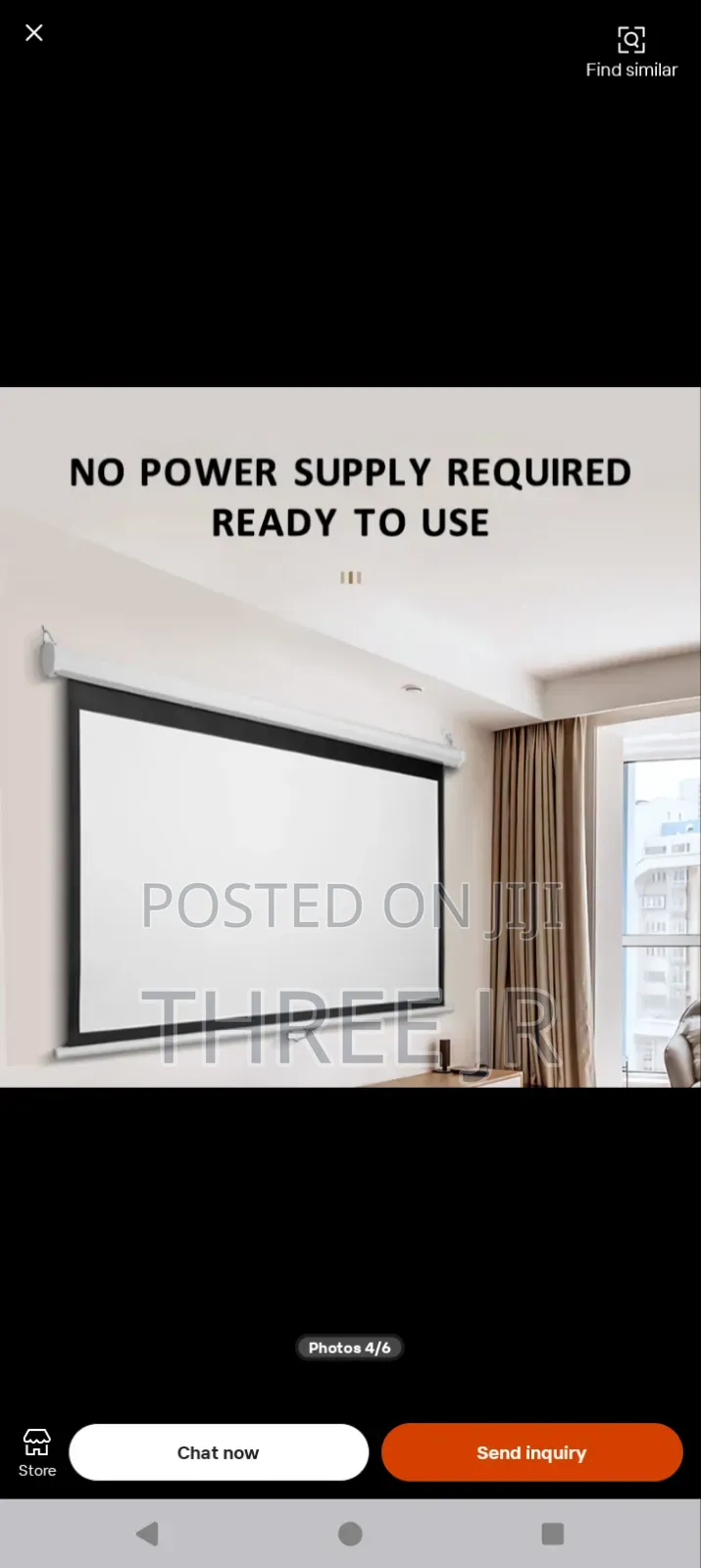 Easy to Operate Pull Down Projection Screen for Indoor