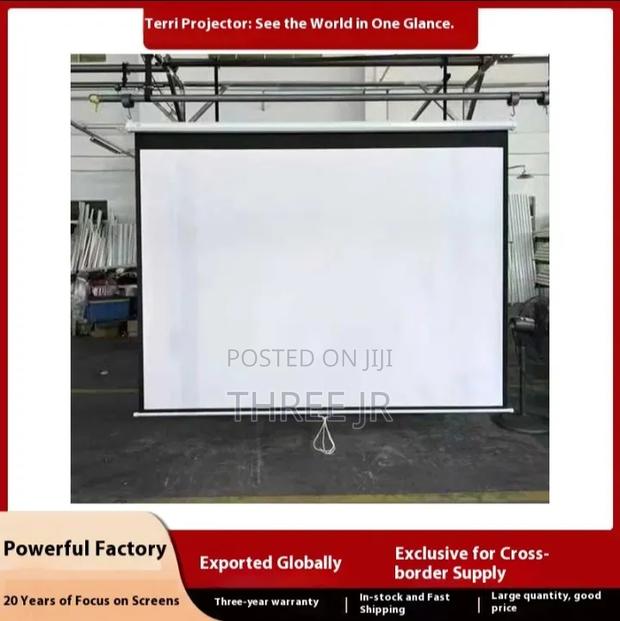 Easy to Operate Pull Down Projection Screen for Indoor - thumbnail 2
