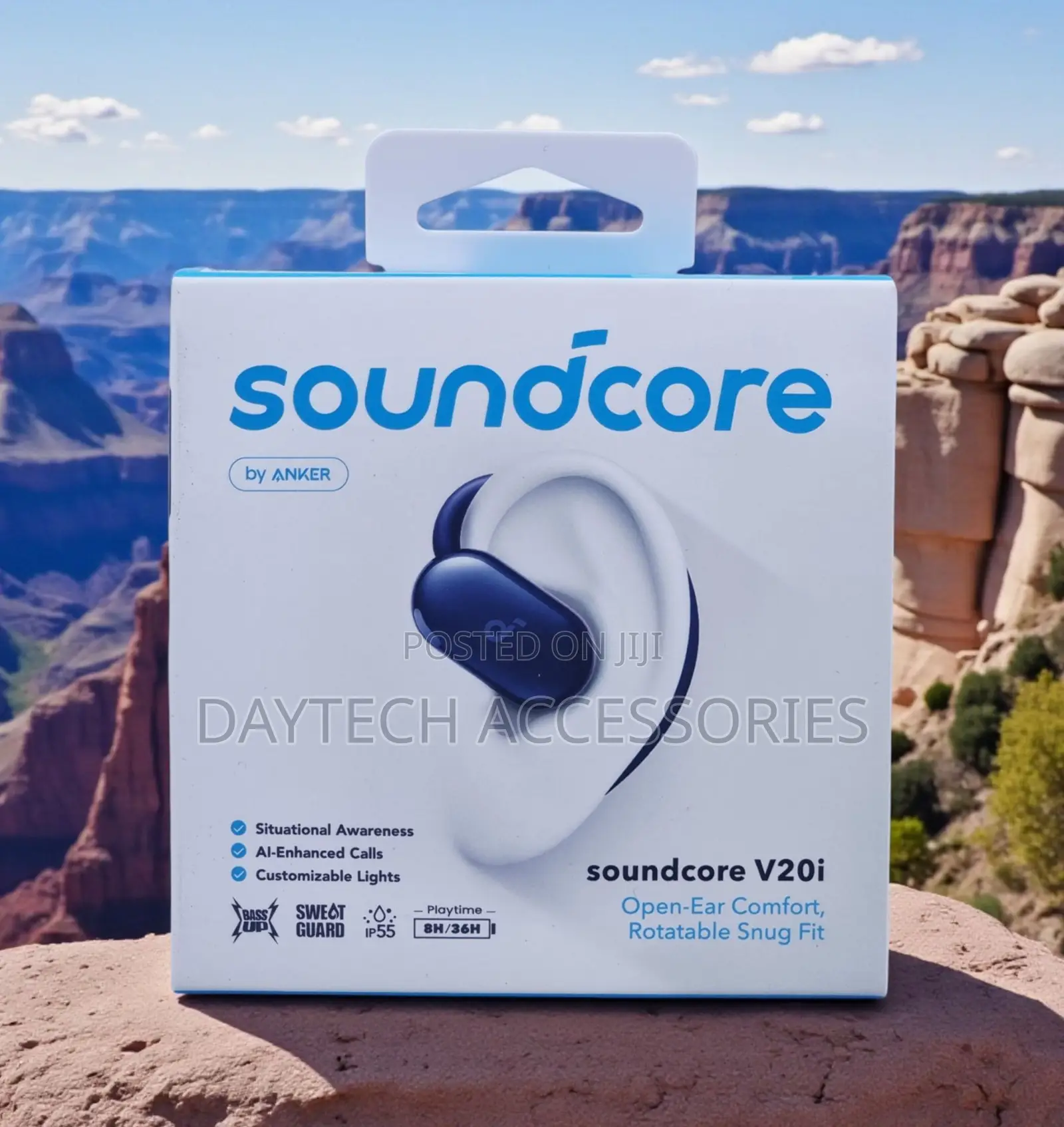 These Are Soundcore V20i Open-Ear Headphones by Anker - Black