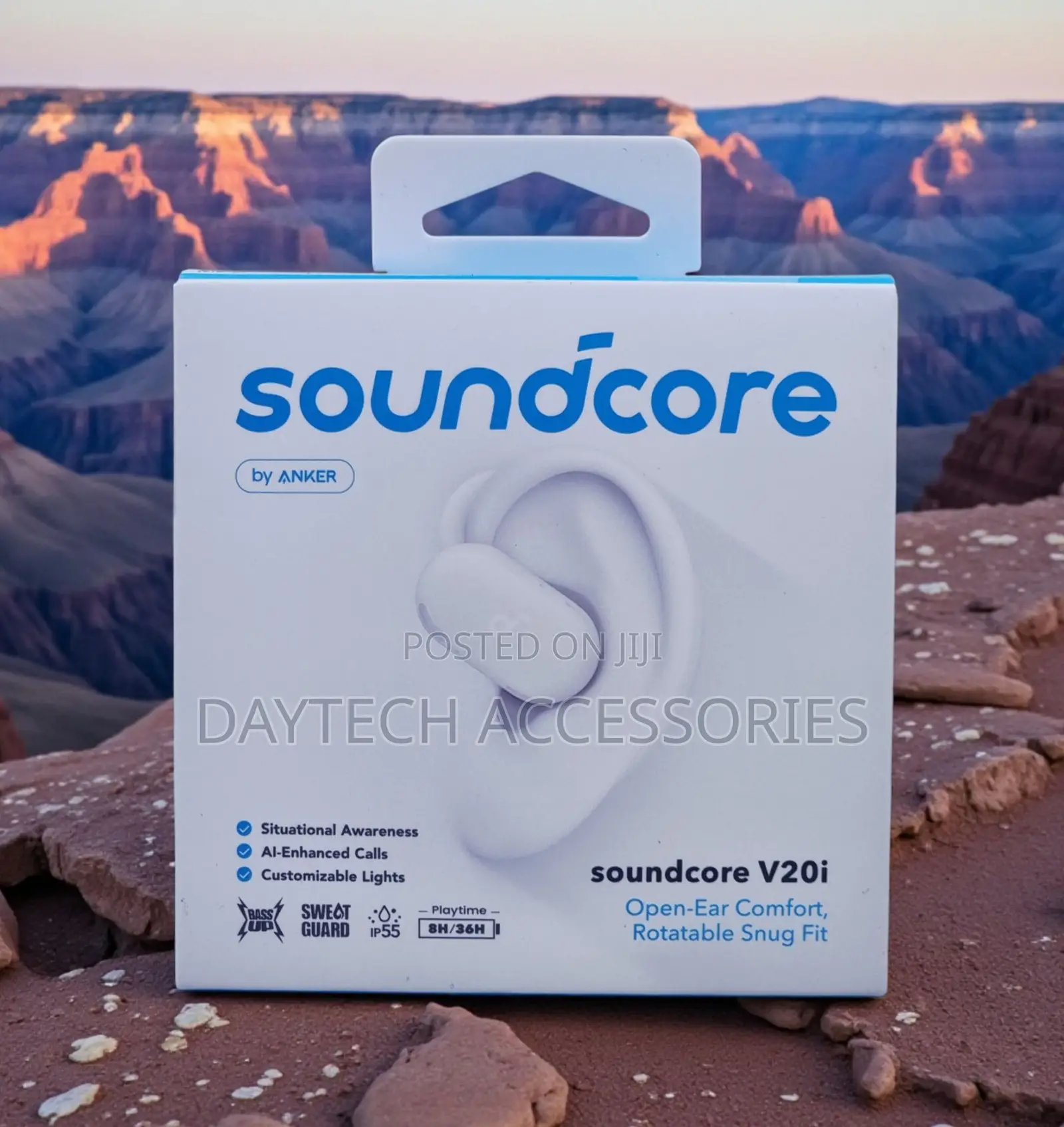These Are Soundcore V20i Open-Ear Headphones by Anker - Black