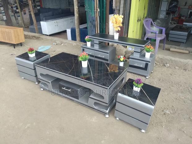 Royal Living Package Table + 2 Stools + Tv Stand